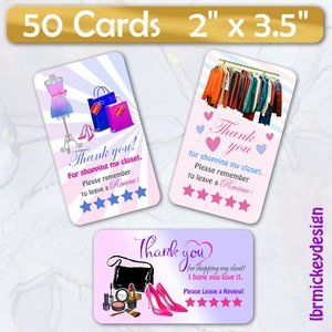 ♥️ 5x25 / 50 Thank You Cards